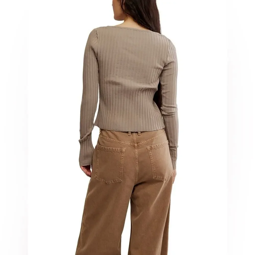 Free People Tilly Long Sleeve in Fallen Rock Size Medium